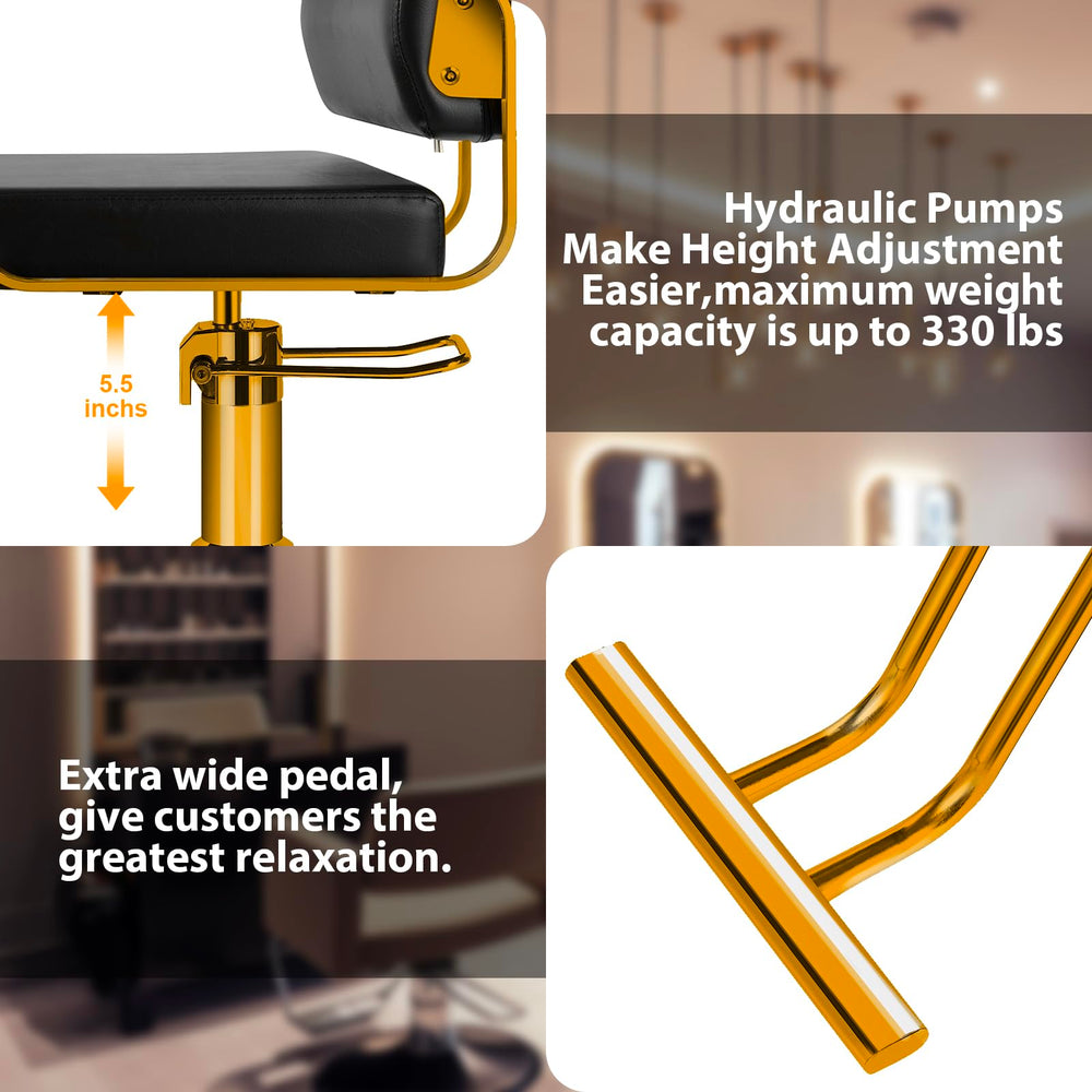 WINEDYOUNG accoudoirs-intégrés-chaise-coiffure offrent un soutien ergonomique.