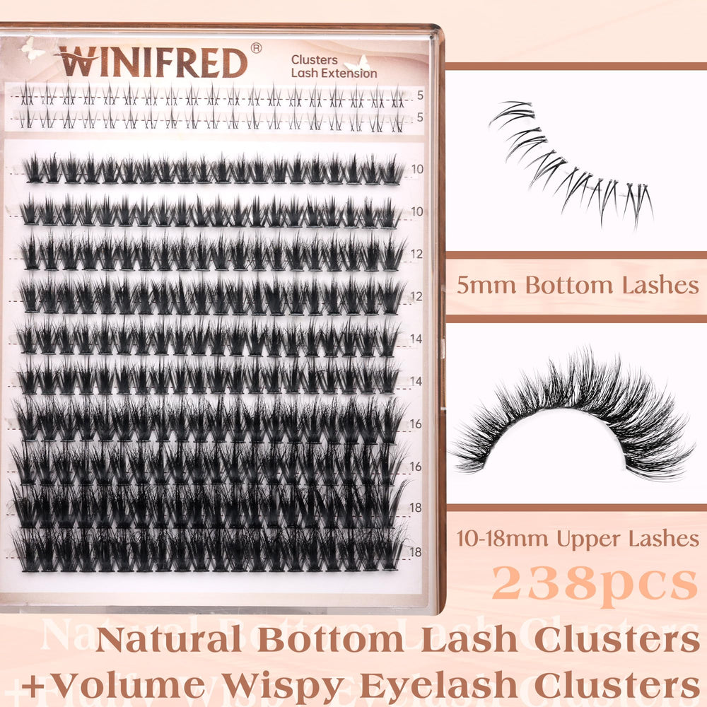 Winifred cils-grappes inférieurs-naturels pour compléter le regard.