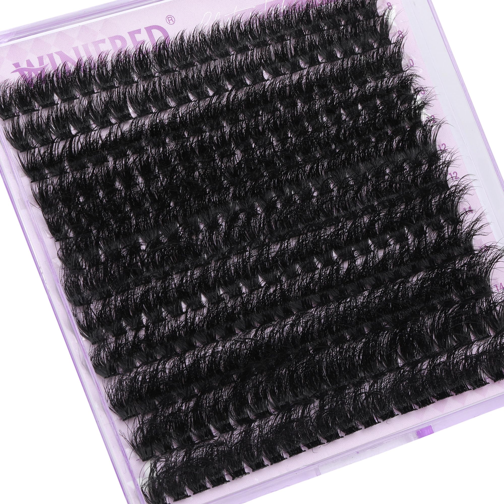 Winifred cils-grappes noir-matte – noir profond et port léger.