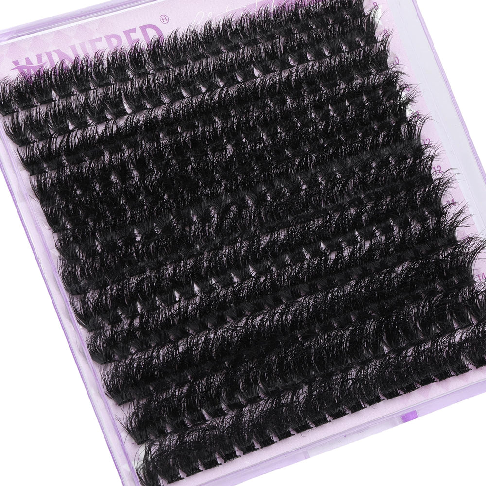 Winifred cils-grappes noir-matte – noir profond et port léger.