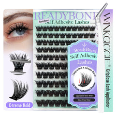 Cils autocollants pré-collés Winkgiggle pour une mise en place rapide et sans colle.