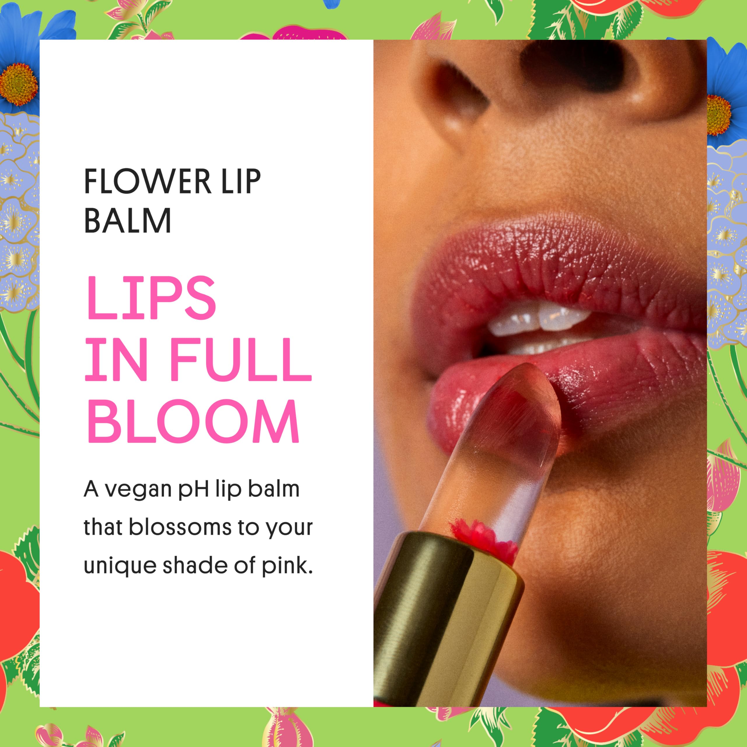 Application du baume fleur Winky Lux pour une texture légère.