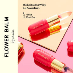 Winky Lux Flower Balm teinte rose naturelle selon le pH des lèvres