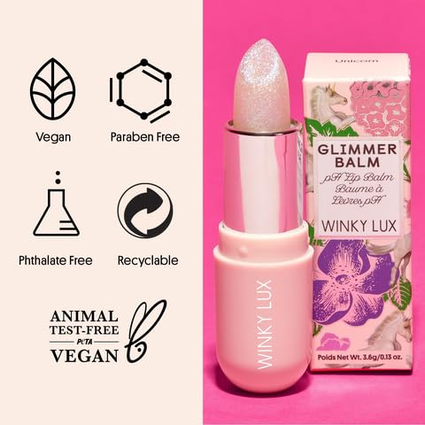 Baume Vanille Glimmer de Winky Lux – arôme vanille et fini rosé