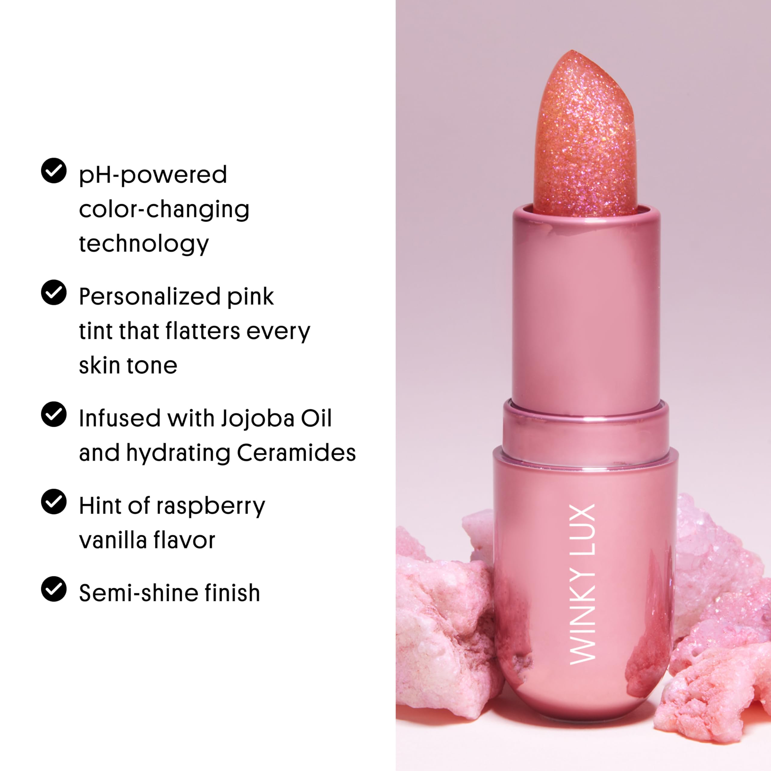 Parfum framboise-vanille évoquant une douceur gourmande à chaque passage.