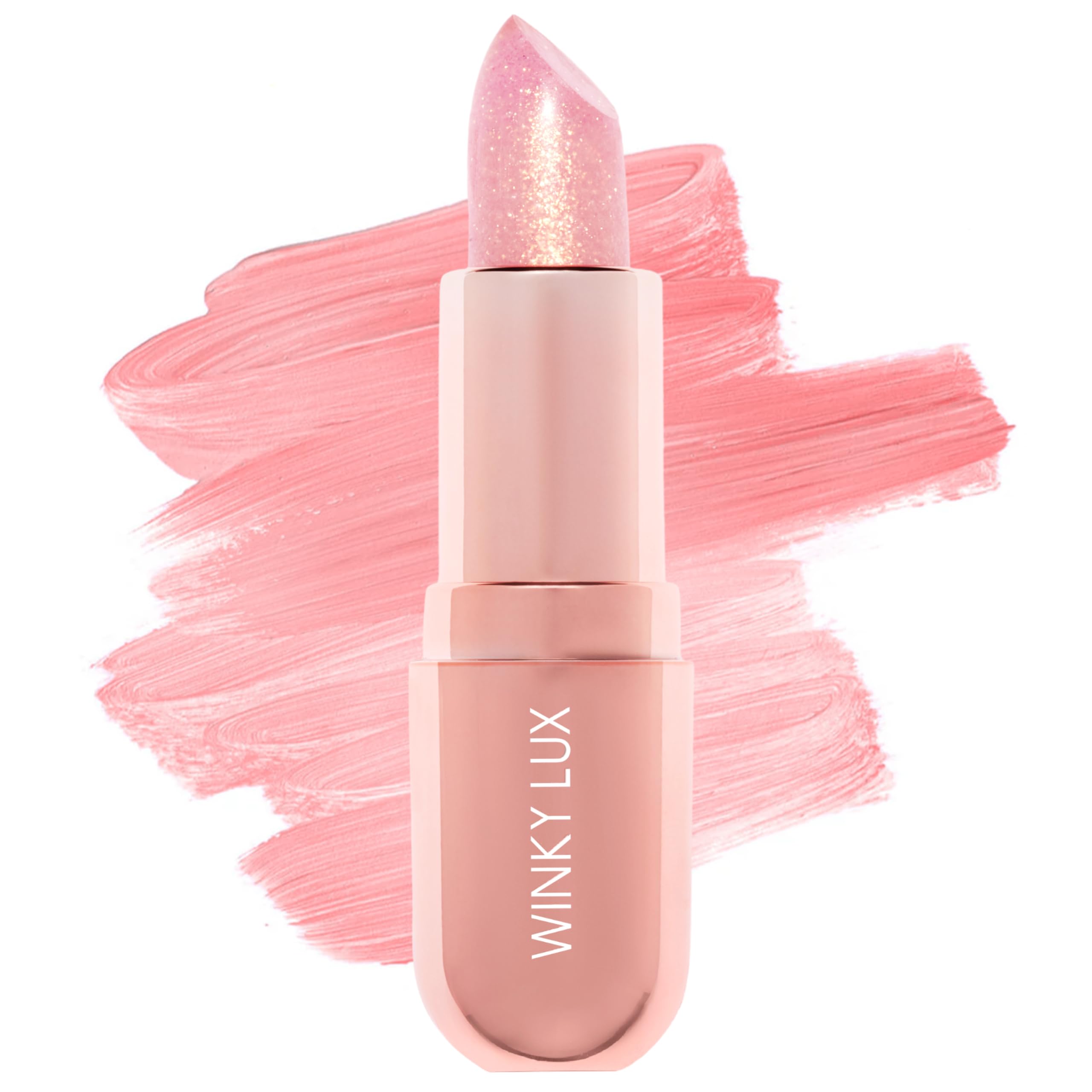 Winky Lux Baume Rosé Scintillant, emballage élégant et pratique pour hydrater en déplacement