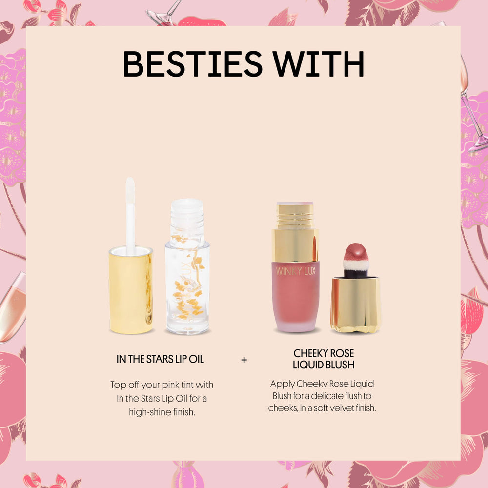 Winky Lux Baume Rosé Scintillant, rituel beauté quotidien pour lèvres hydratées et teintées