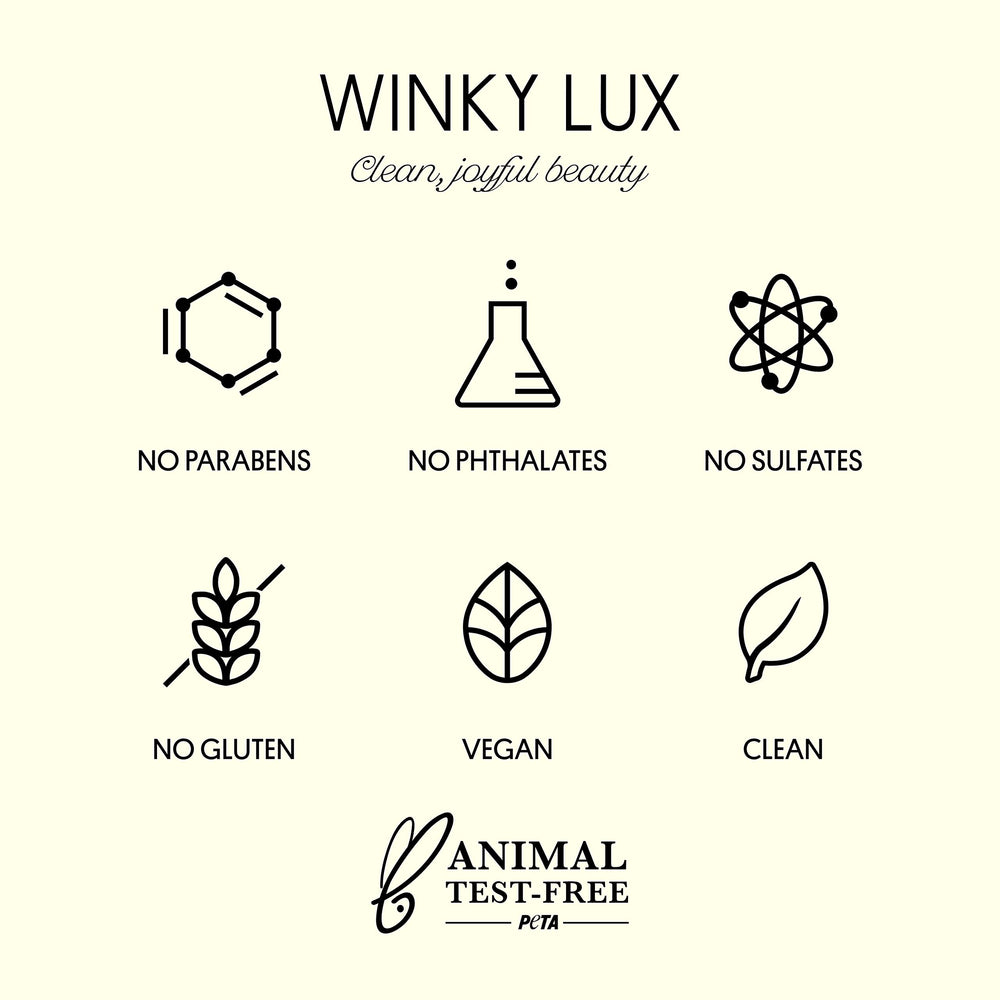 Rituel rapide avec l'exfoliant Orange You Bright de Winky Lux pour peau plus lumineuse.