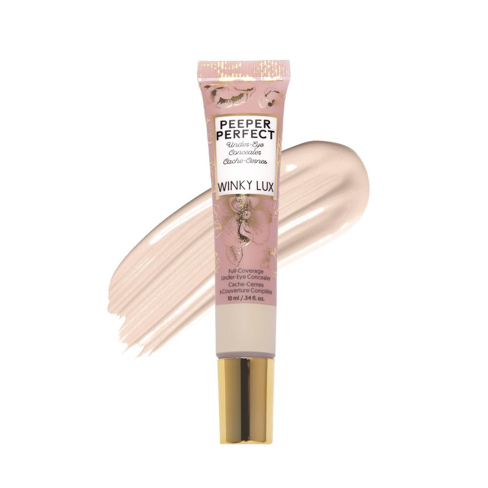 Winky Lux Peeper Perfect dans sa bouteille, correcteur parfait pour un teint uniforme durable.