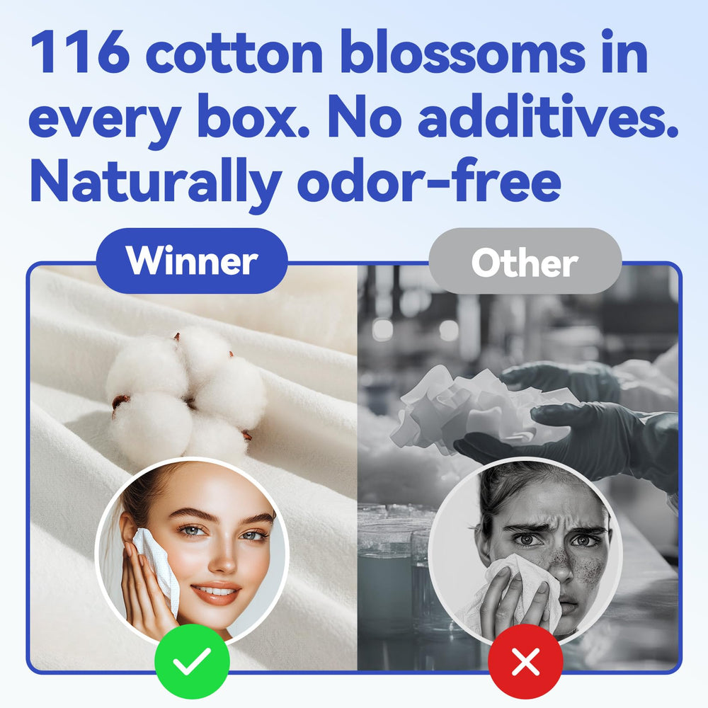 Winner Face Towels – biosourcées USDA, respectueuses de l'environnement.