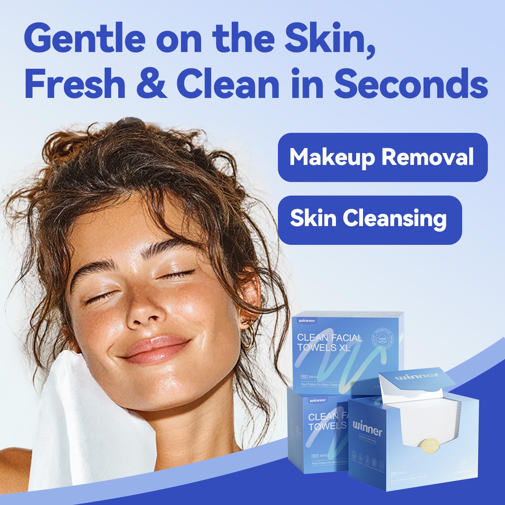 Winner Face Towels – sans odeur, expérience pure et naturelle.