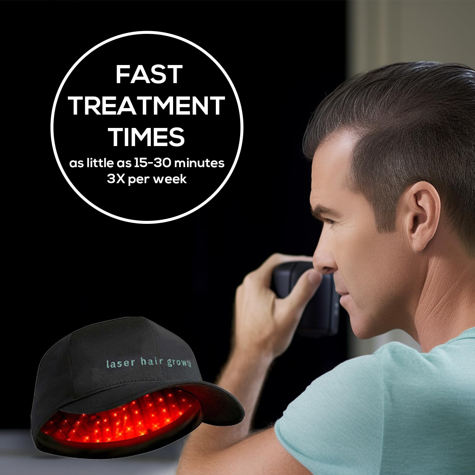 Winter Plum Laser Cap, diodes 650 nm visibles pour stimulation capillaire à domicile.