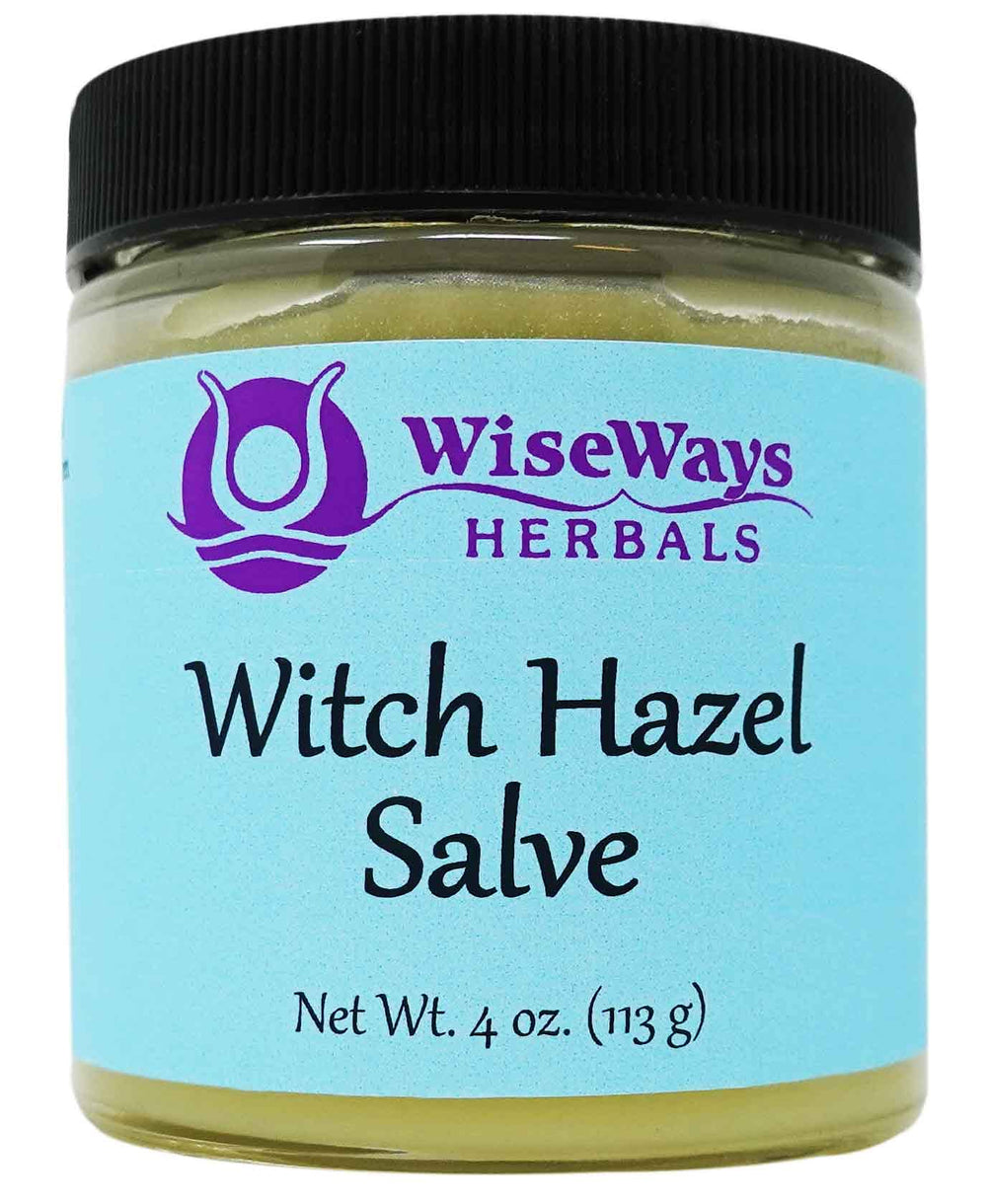 Wise Ways Herbals Salve Hamamélis sur étiquette, soin naturel