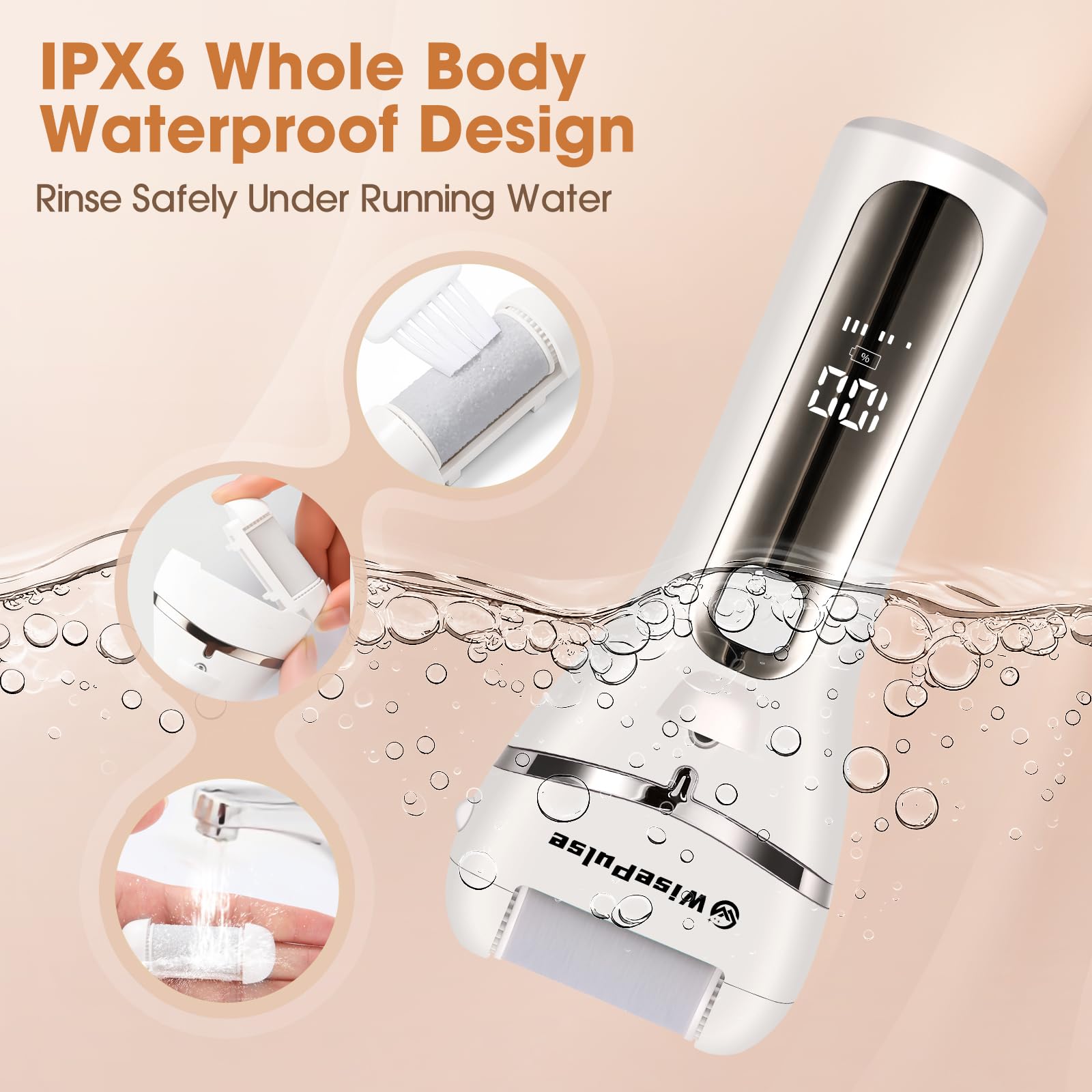 WisePulse IPX6 étanche, usage humide possible avec prudence.