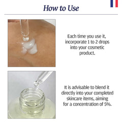 Gouttes Volufiline utilisées directement sur la peau