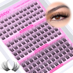 wiwoseo cils clusters naturels 10-14mm, application facile à faire soi-même pour un regard discret