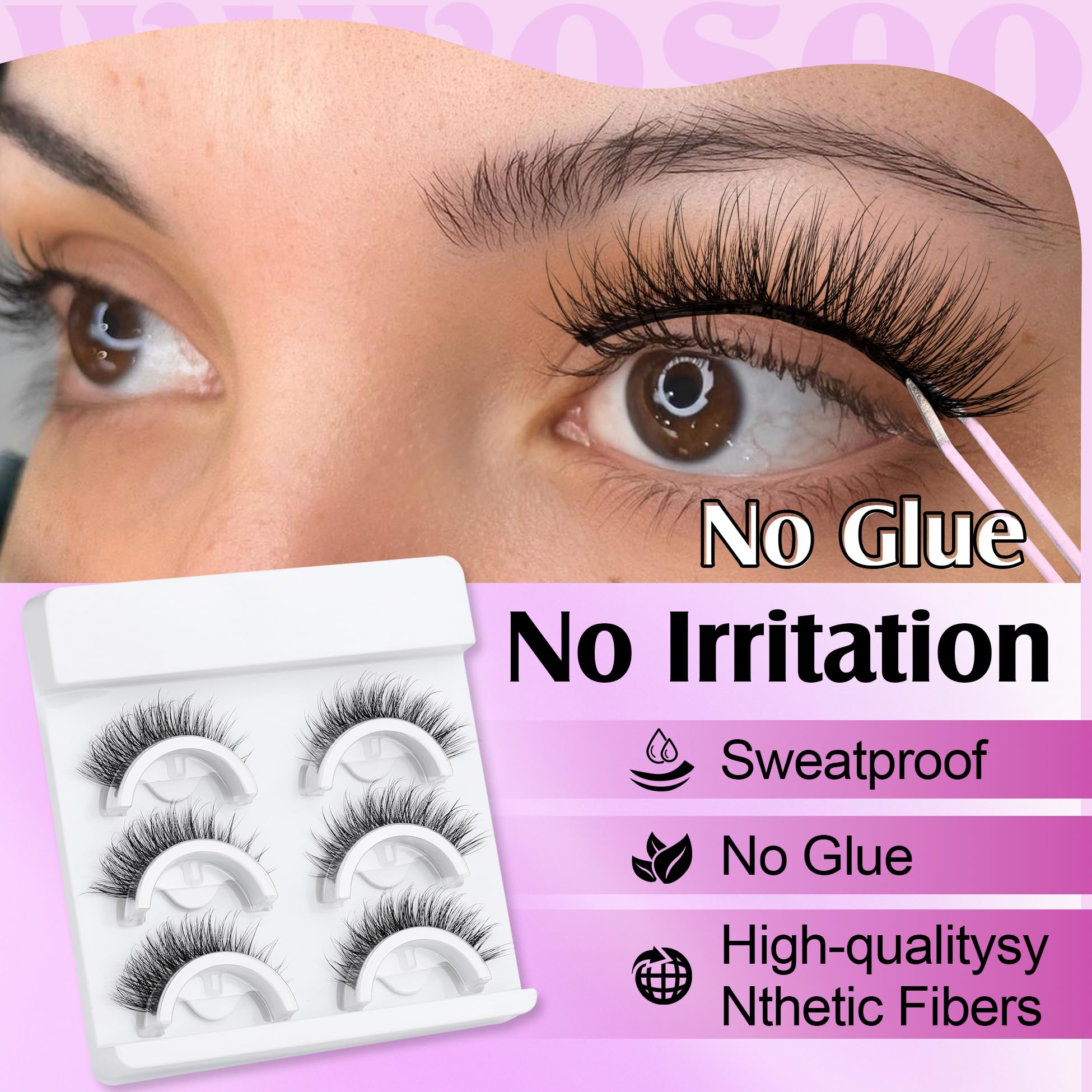 Cils réutilisables Wiwoseo pour plusieurs usages.