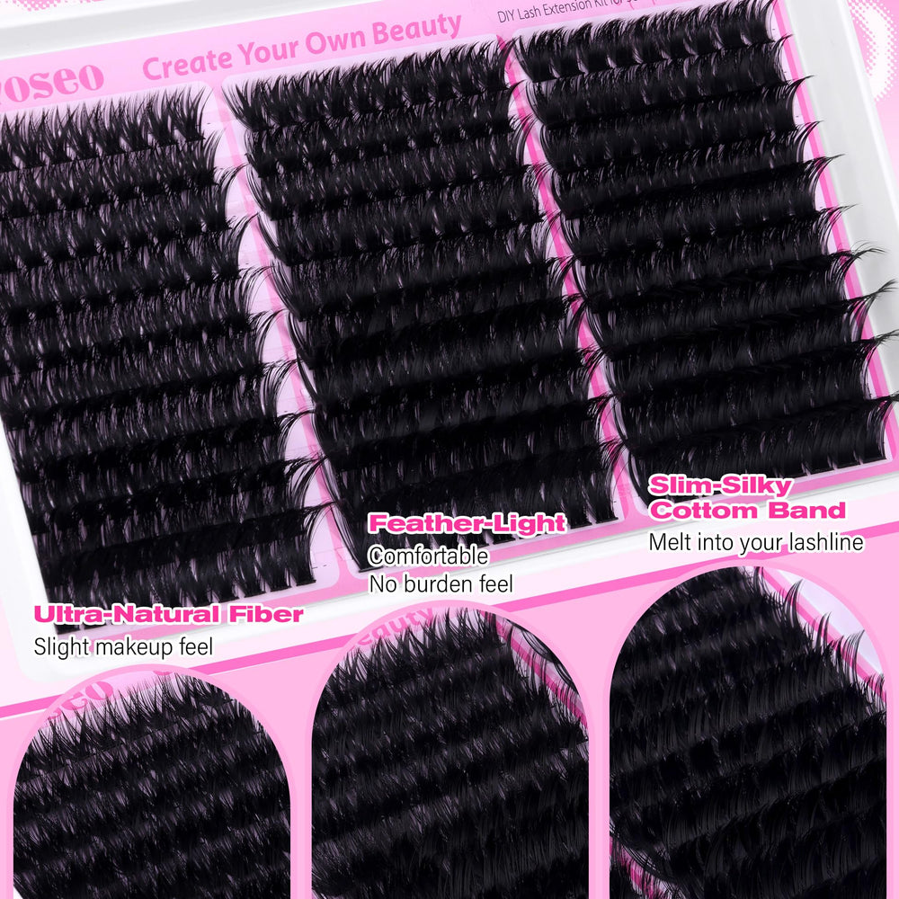 wiwoseo collection cils en D curly 80D-100D-120D: boucles réalistes pour plus d’impact