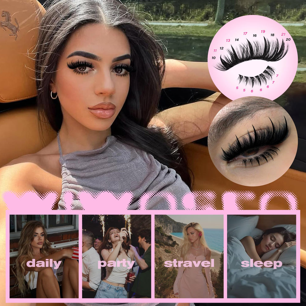wiwoseo courbure D – cils légers pour un look naturel