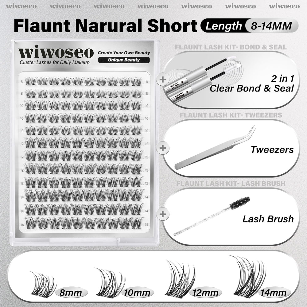 wiwoseo waterproof clear glue keeps clusters in place all day.