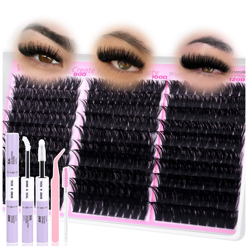 wiwoseo kit clusters cils 80D-100D-120D: volume intense pour un regard glamour