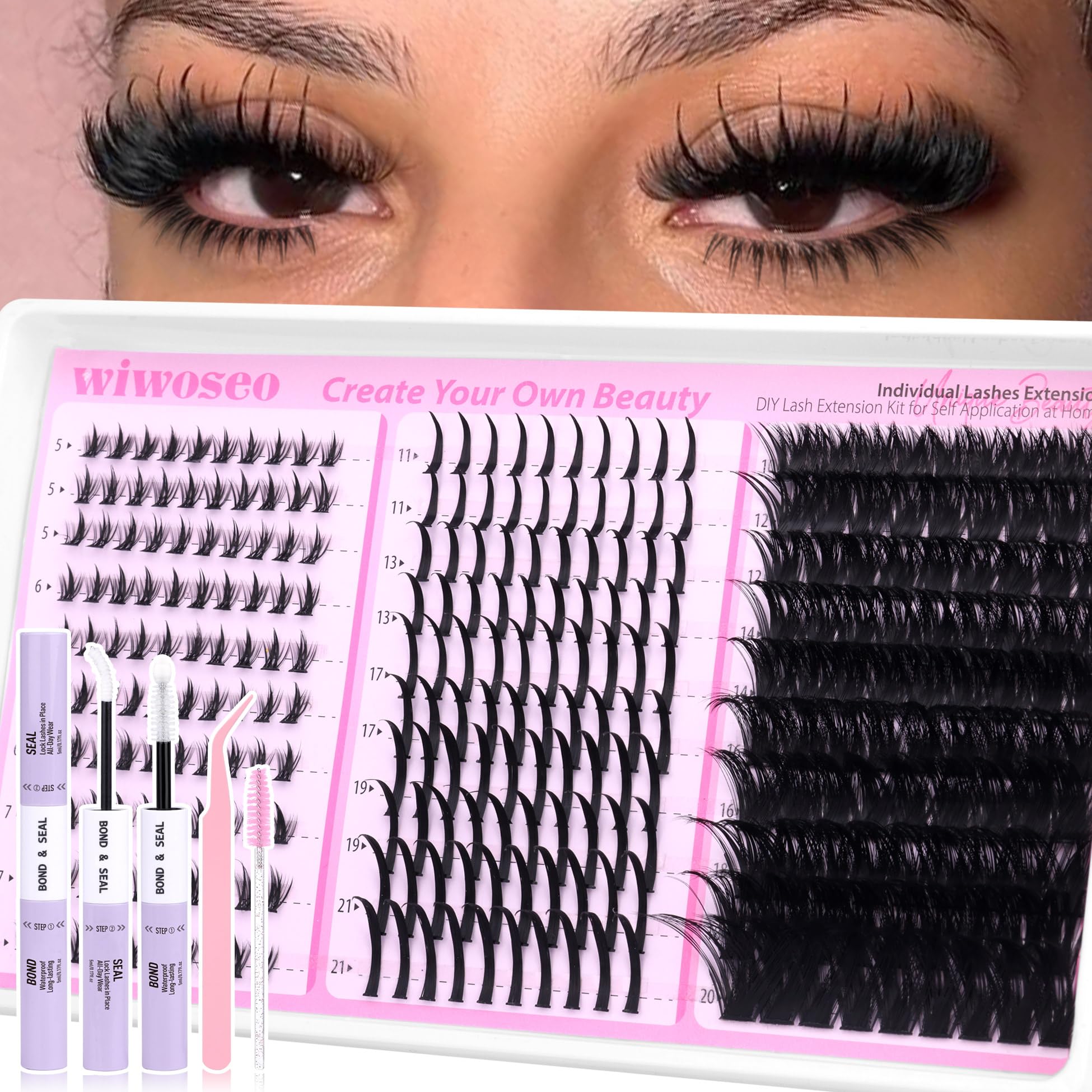 wiwoseo kit clusters cils inferieurs pics : regard definis et naturel.