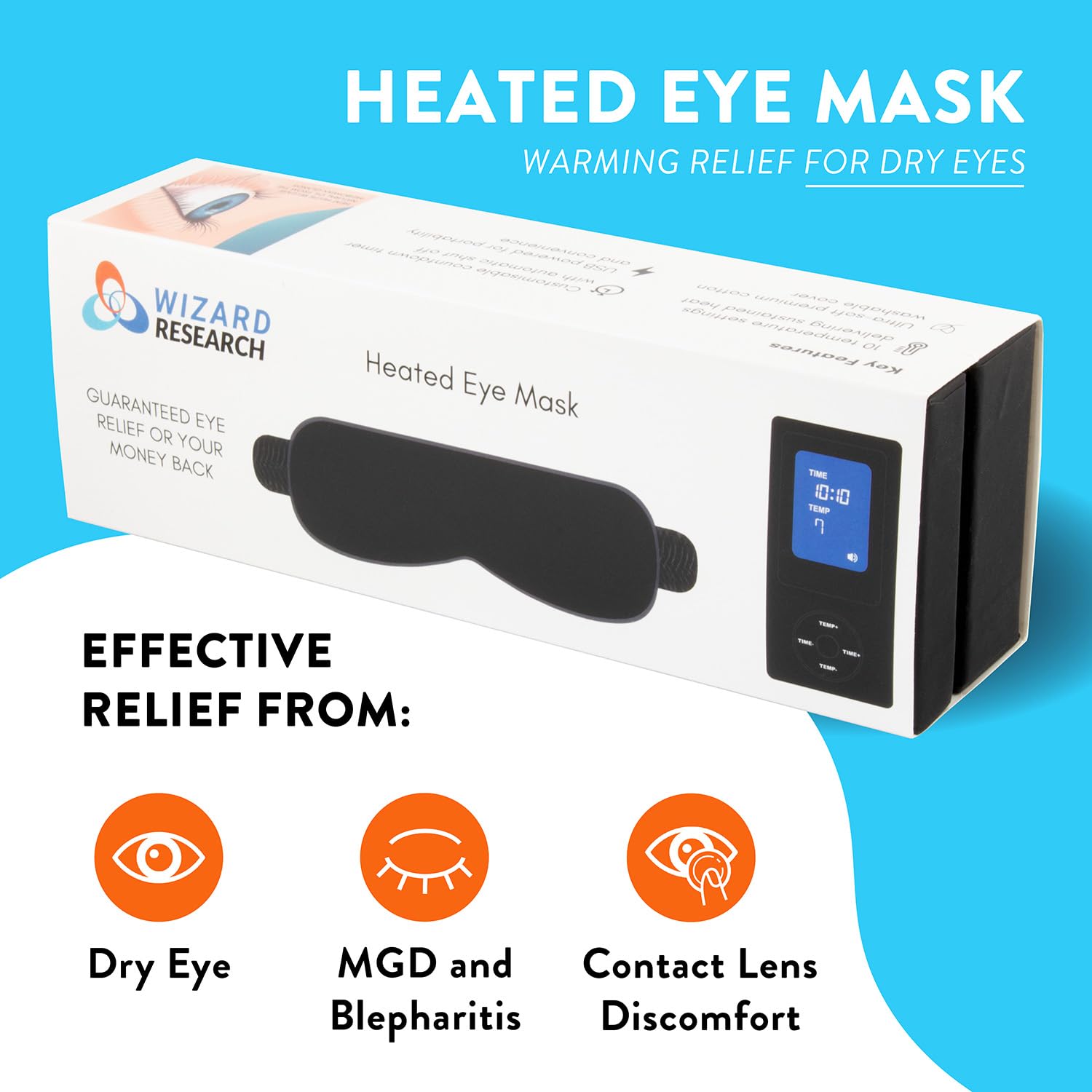 Wizard Research masque-yeux-doux-et-durable: matière douce et respirante pour confort prolongé