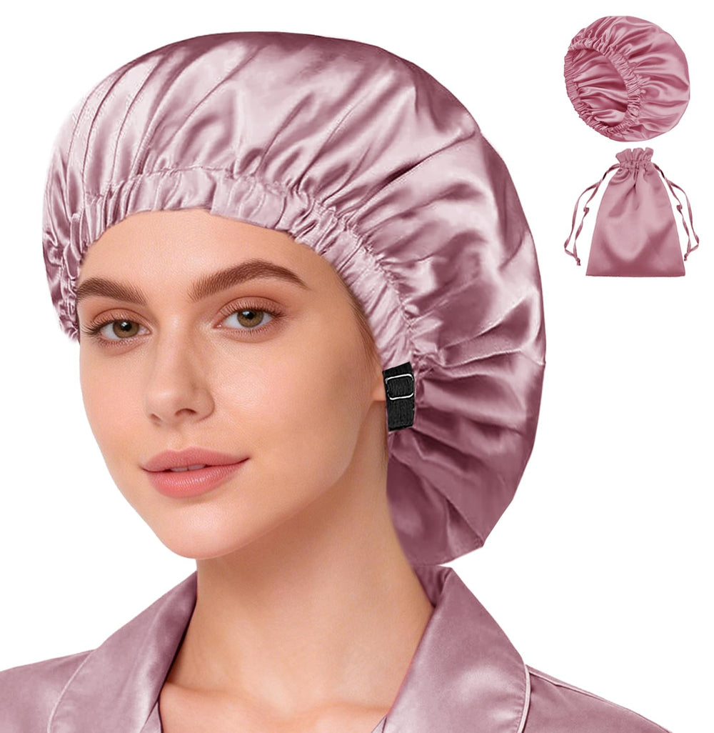 Bonnet satin WJing Yi Jia pour cheveux longs, couvre toutes les coiffures nocturnes