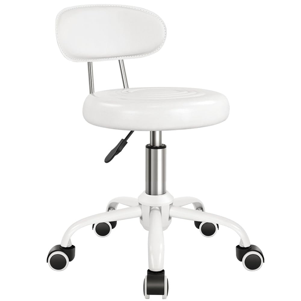 WKWKER chaise roulante blanc design, assise ergonomique pour confort prolongé.