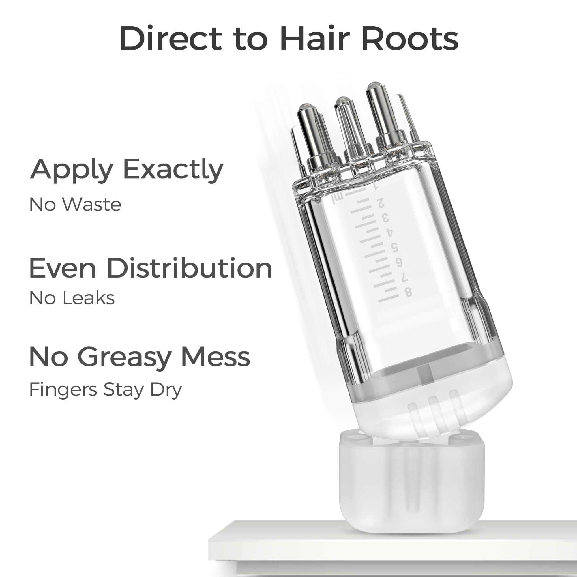 WL-YBOPRO minoxidil bouteille-applicateur: massage cuir chevelu et absorption améliorée.