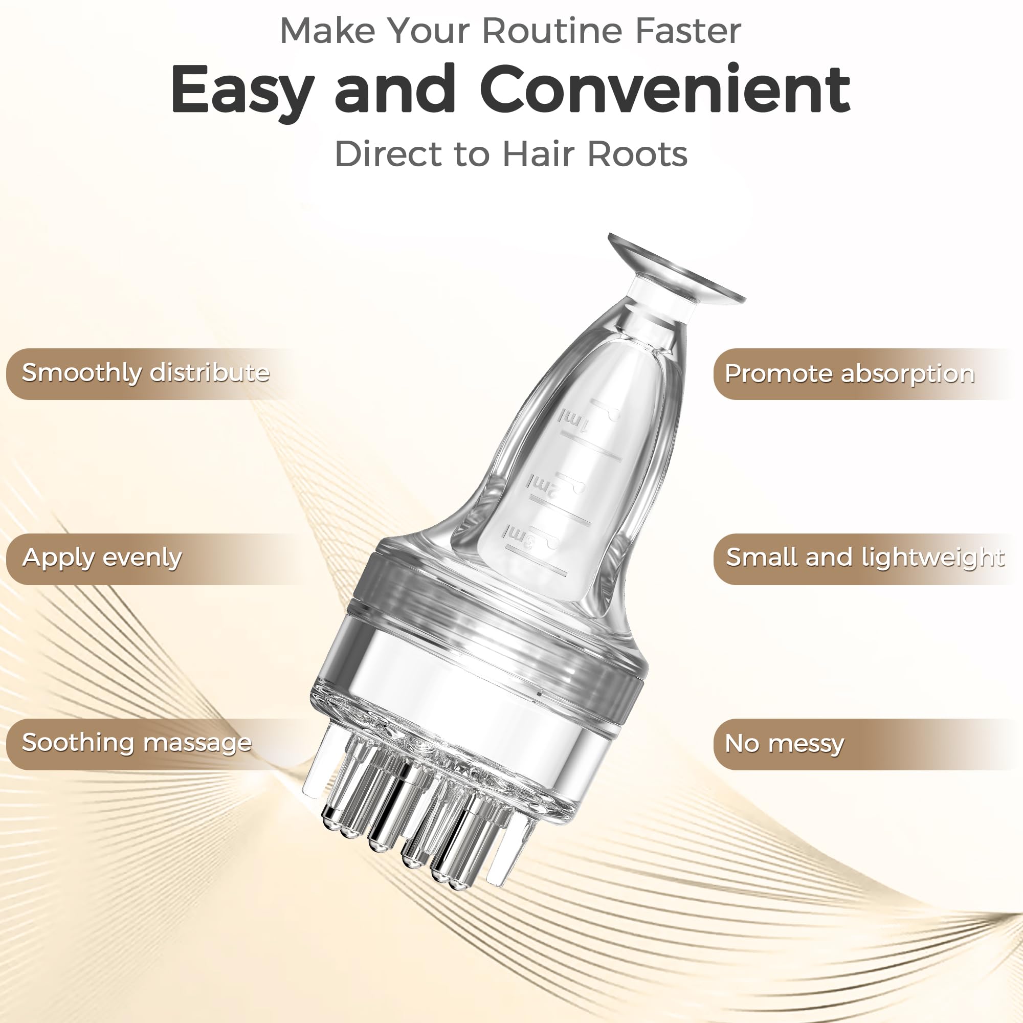WL-YBOPRO Minoxidil Applicateur – massage cuir chevelu pour meilleure absorption et confort.
