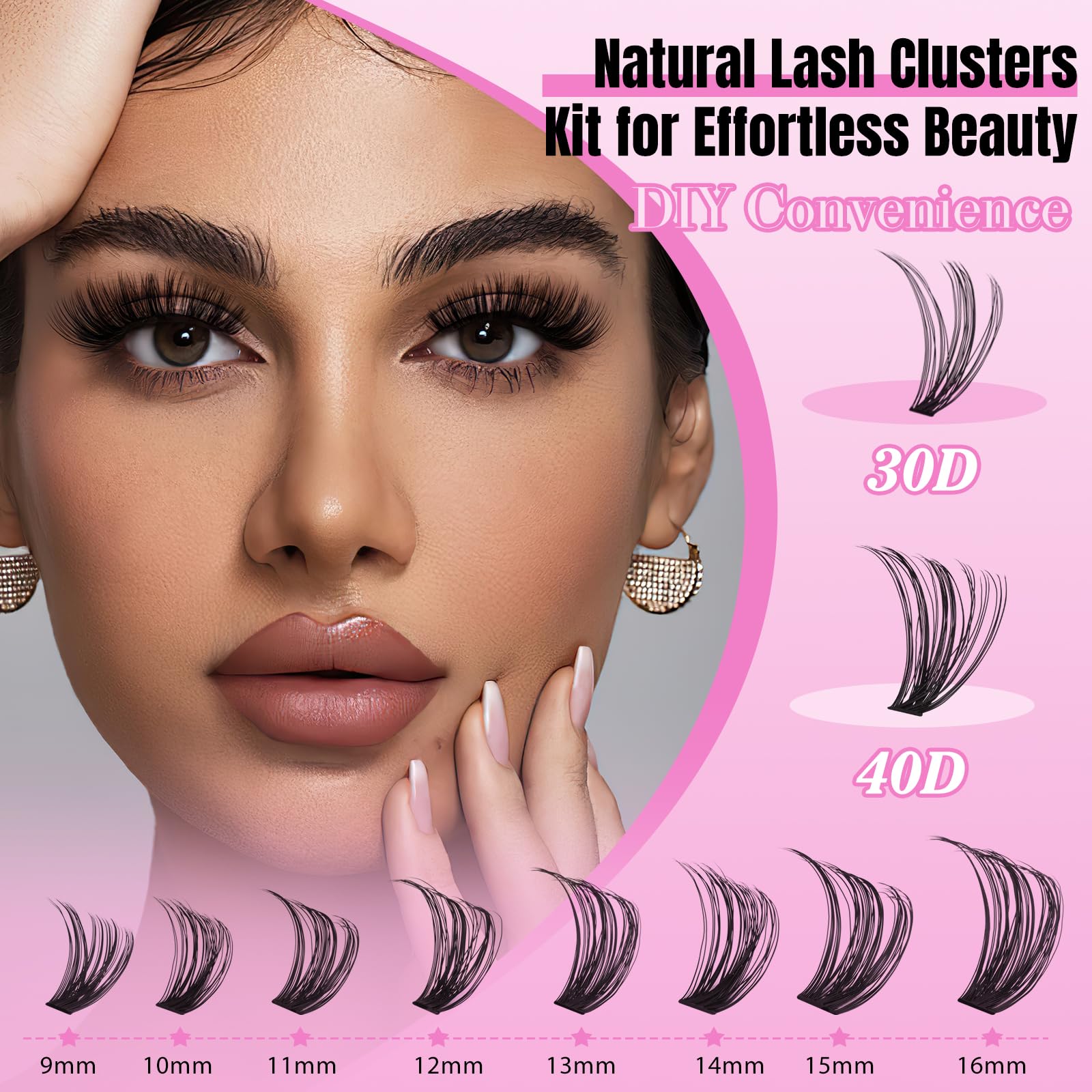 WLFRHD clusters longueurs 9–16 mm: personnalisation jour et nuit.