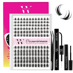 WLFRHD kit clusters cils manga 144 pièces, pose rapide et modulable.