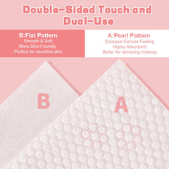 Lingette WMQL jetable, design double-face perle pour maquillage et peau sensible.