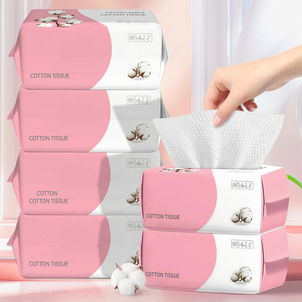 Lingette visage WMQL jetable, lot de 100 pièces, douceur et absorption pour le soin quotidien.