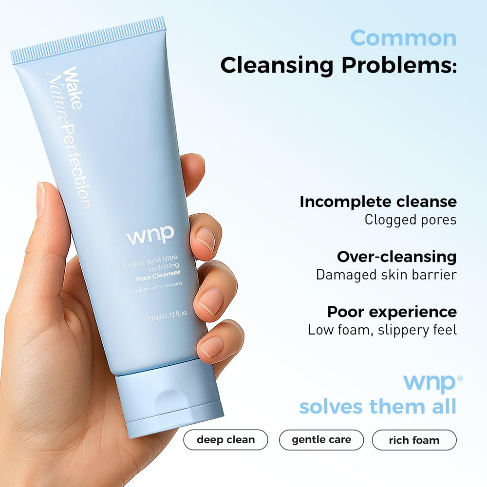 Texture mousse légère WNP Centella 4D Hyaluronic pour nettoyage doux