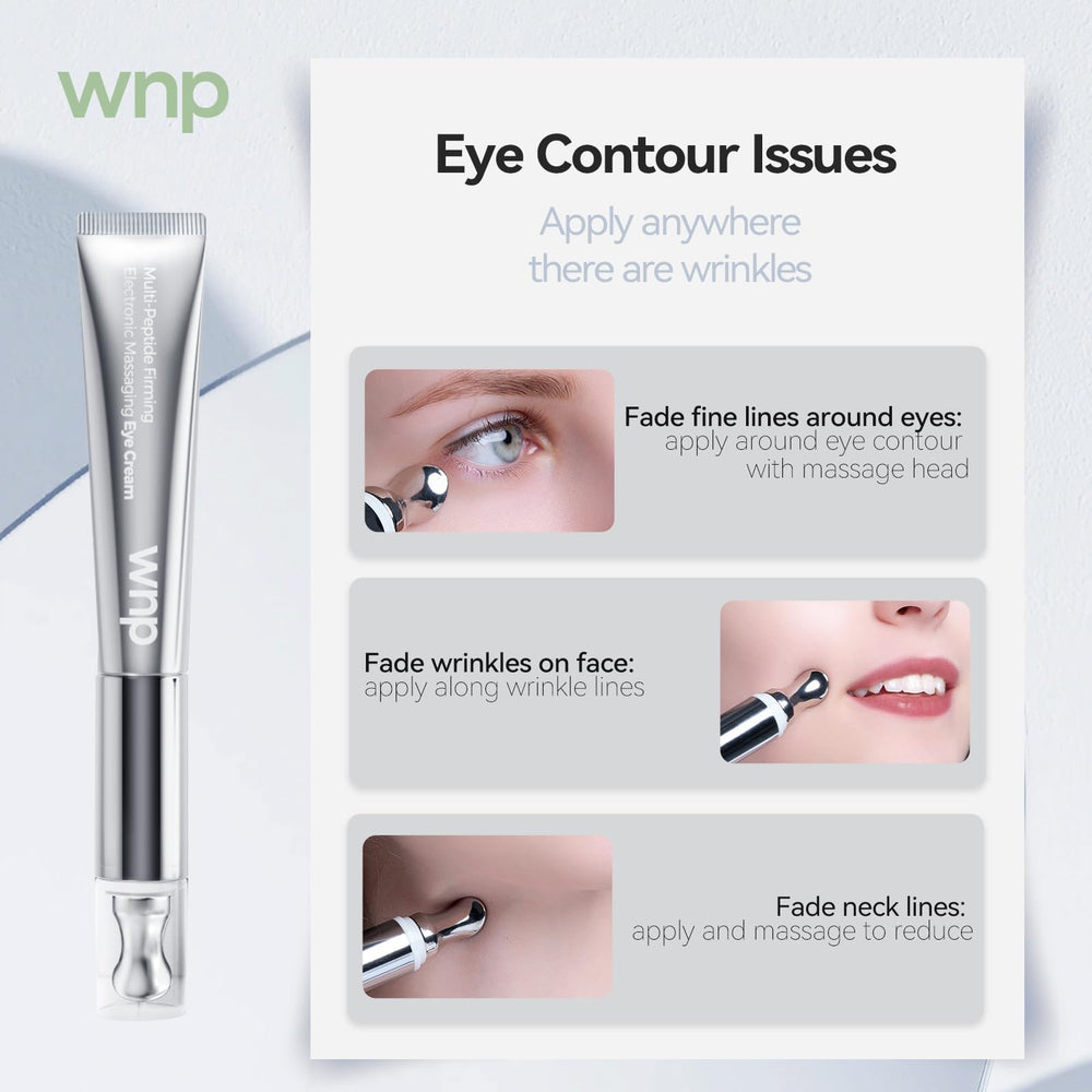 WNP Eye Cream peptide blend targets delicate under eye skin for elasticity.
