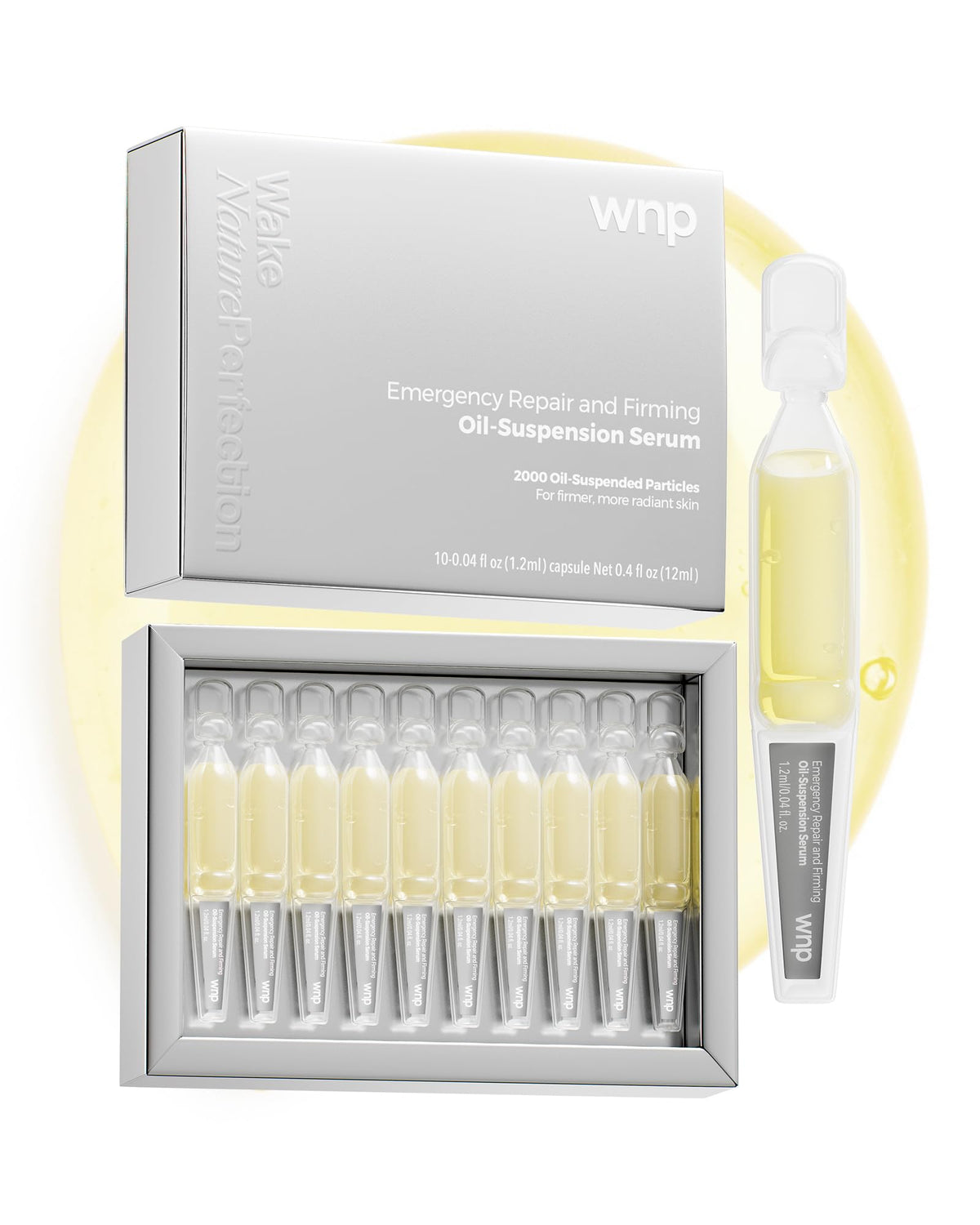 Sérum collagène WNP en ampoule pour hydratation profonde et durable