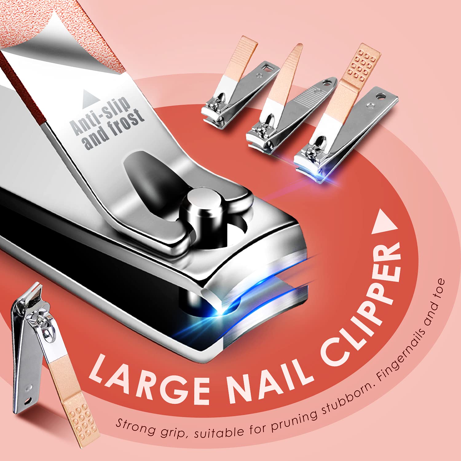 WOAMA coupe-ongles-quatre-tailles : coupe adaptée à tous les ongles.
