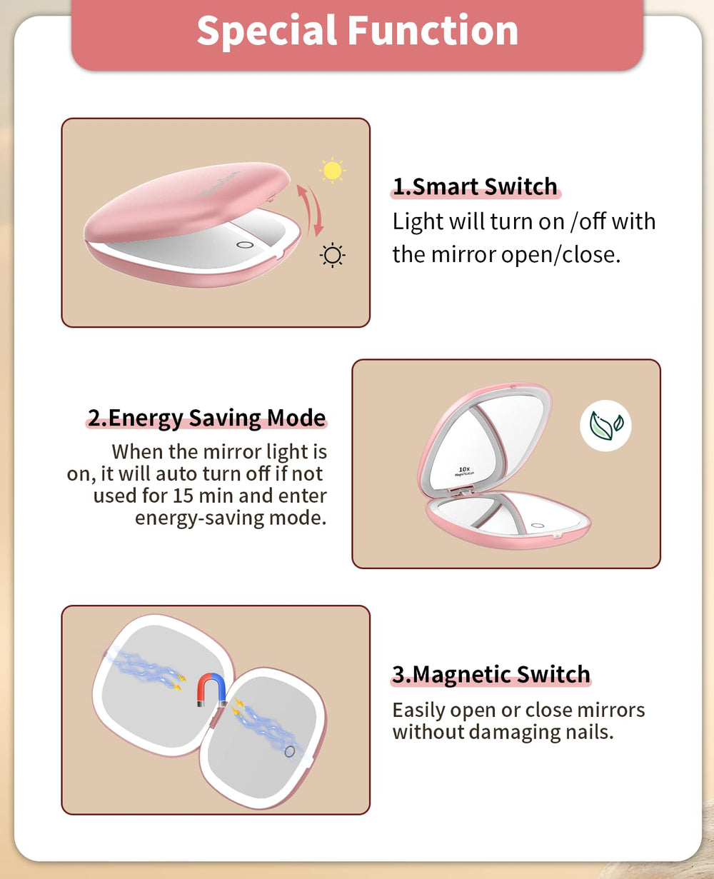 Miroir WOBSION mémoire lumineuse pour reprendre la même luminosité
