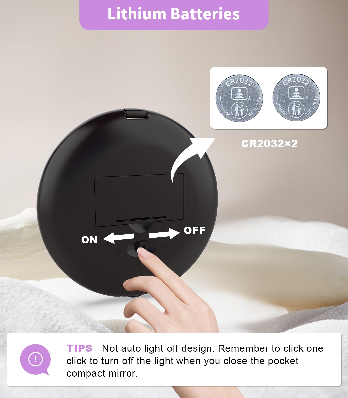 Miroir WOBSION dans un emballage cadeau beauté.