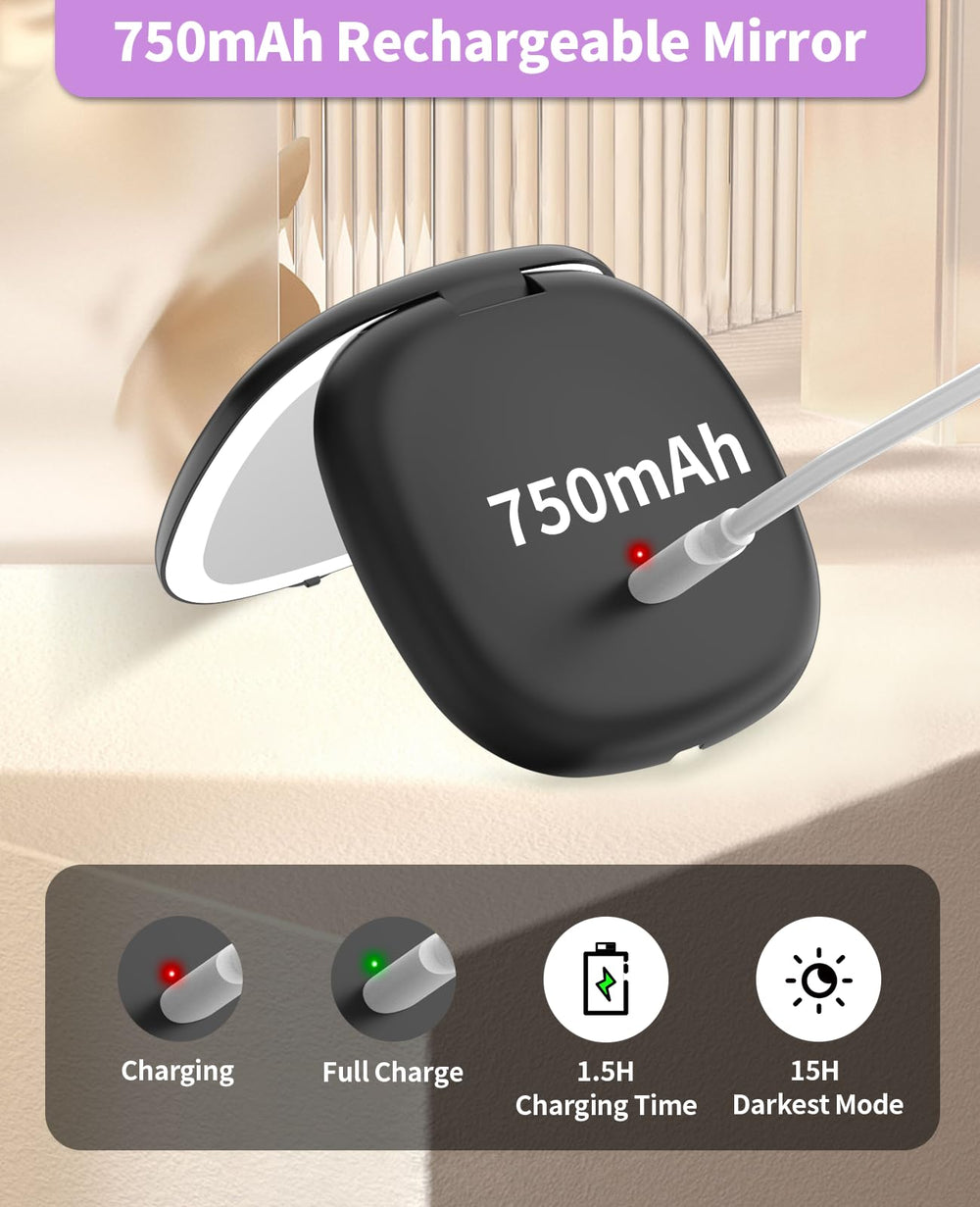 Miroir WOBSION portable dans la poche pour retouches rapides.