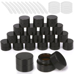 Bocal en verre ambré Wokape avec couvercle noir, protection contre les rayons UV.