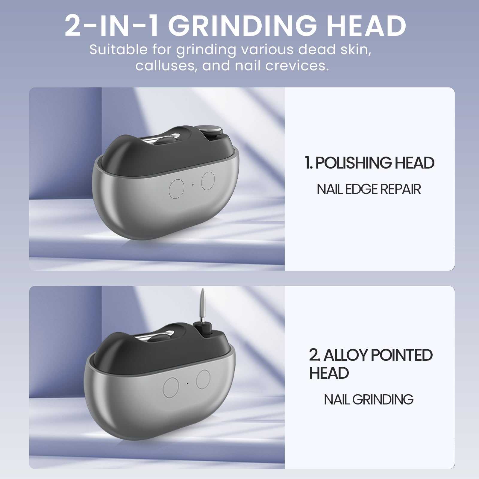 Batterie longue durée et recharge USB-C du coupe-ongles WOKKOW.