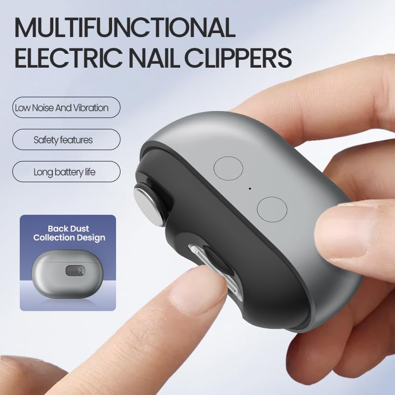 Lumière LED sur le coupe-ongles électrique WOKKOW pour précision accrue.