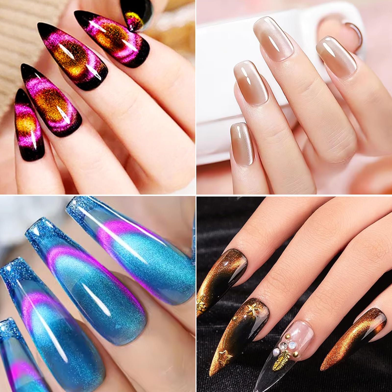 WOKOTO expérience ongles rapide avec aimants et gel œil-chat