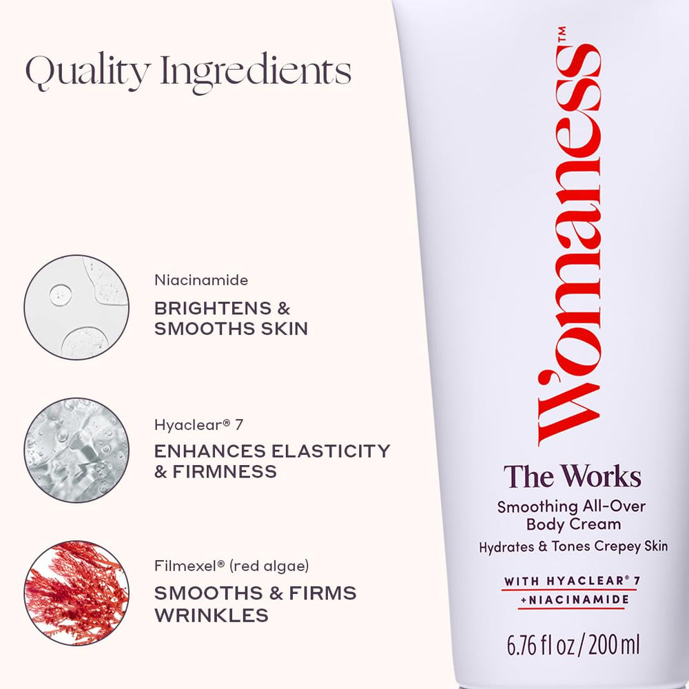 Womaness The Works: crème légère qui pénètre rapidement pour une peau douce