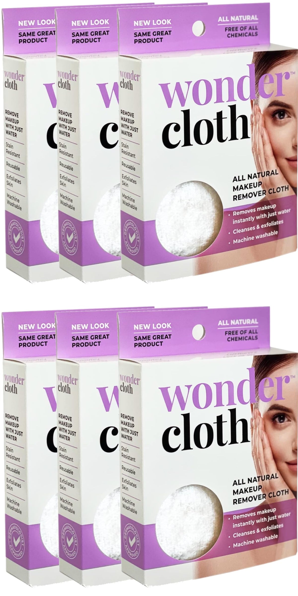 Wonder Cloth démontrant le démaquillage à l’eau sans produit chimique