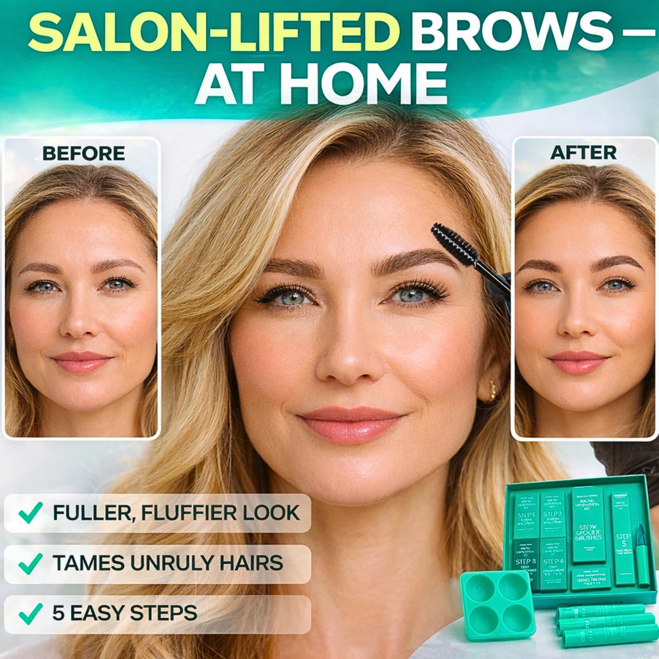 Kit WONDER FAMILY – solution de fixation pour sourcils, précision et tenue.