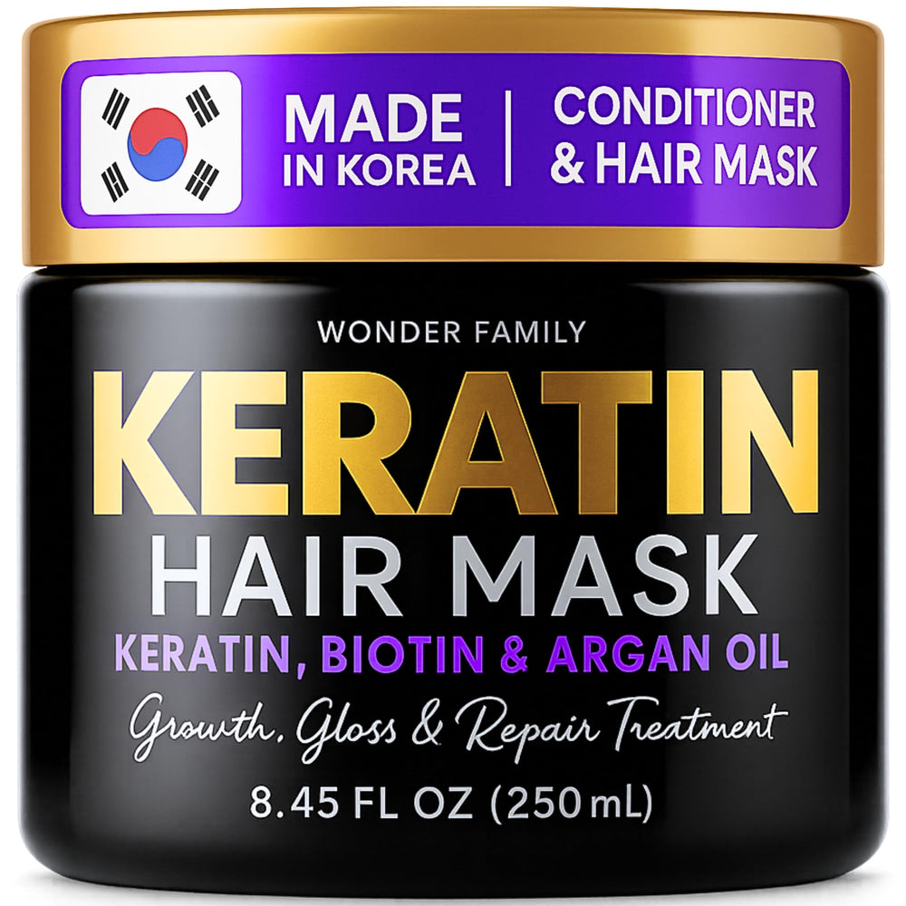 WONDER FAMILY masque kératine sur cheveux endommagés, brillance et réparation